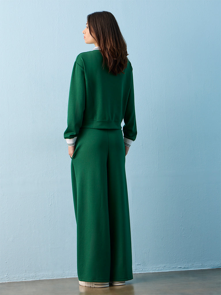 Nuoflexx Green Text Embroidered Jacket