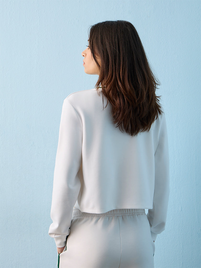 Nuoflexx White Text Embroidered Jacket