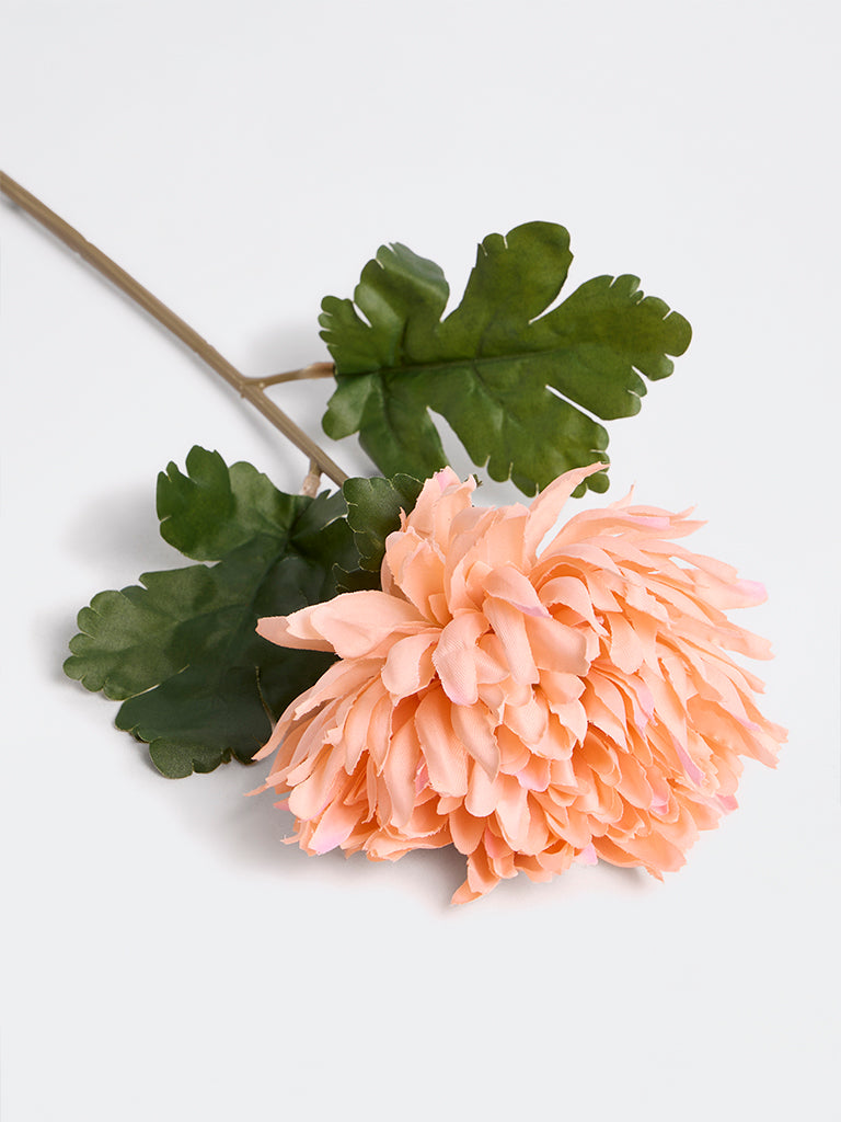 Westside Home Peach Artificial Chrysanthemum Flower Stem