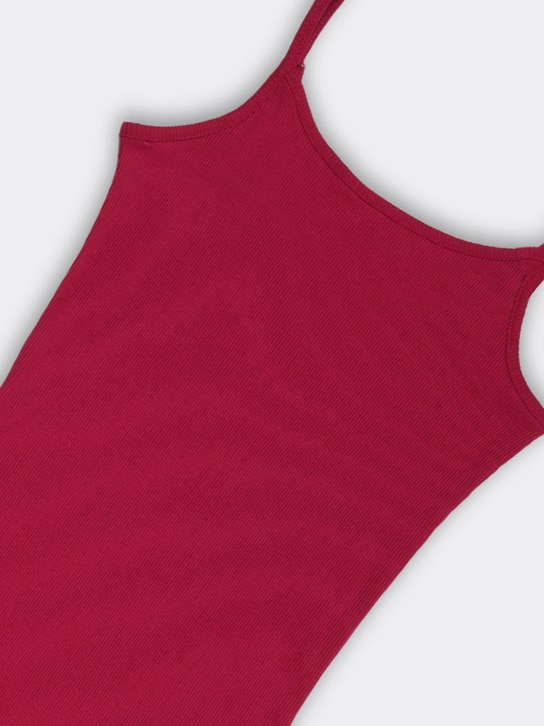 Superstar Red Ribbed Cotton-Blend Straight Lounge Dress