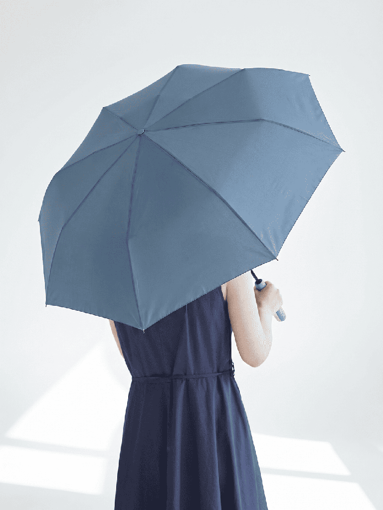 Westside Accessories Dusty Blue Foldable Umbrella with Cover