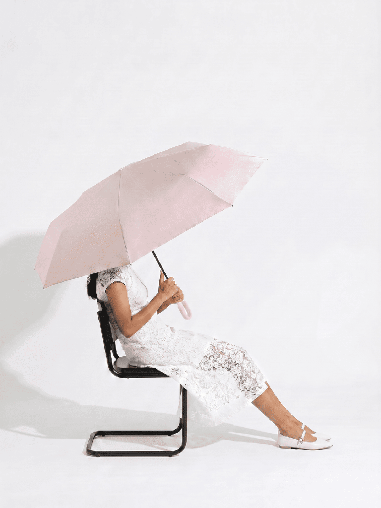 Westside Accessories Pink Foldable Umbrella with Cover