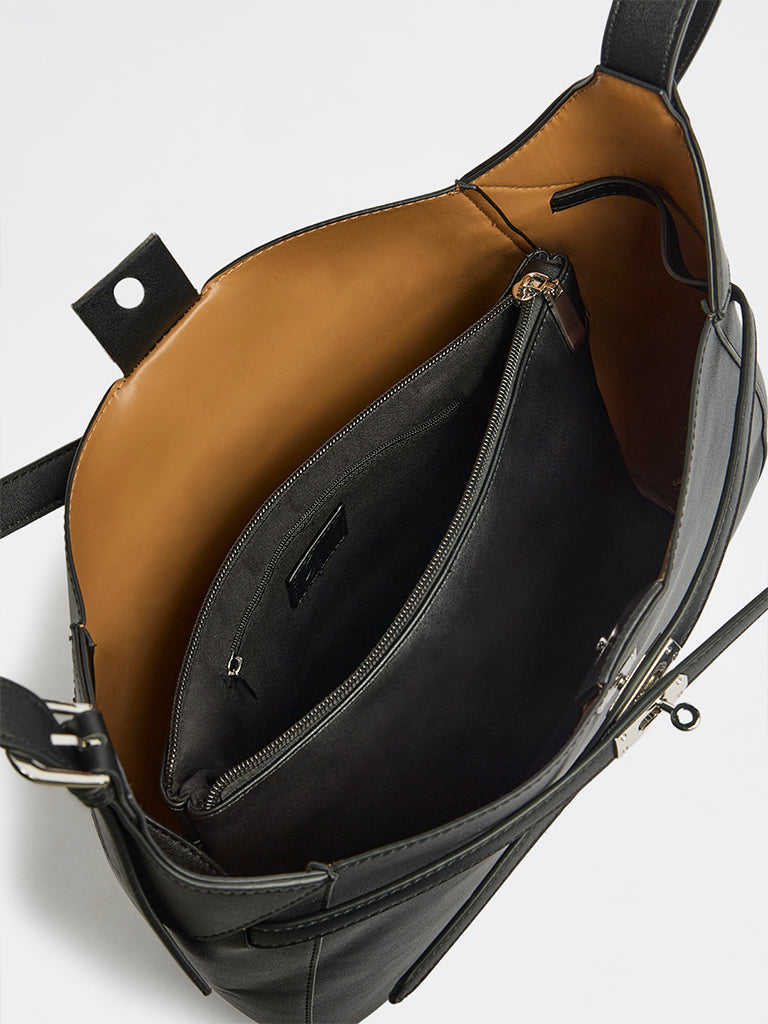 Westside Black Shoulder Bag with Pouch