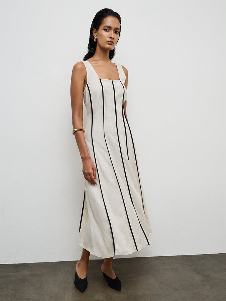 princess polly baby blue dress Buy MANGO Striped A-Line Midi Dress - Dresses for Women 34855289 main image 1