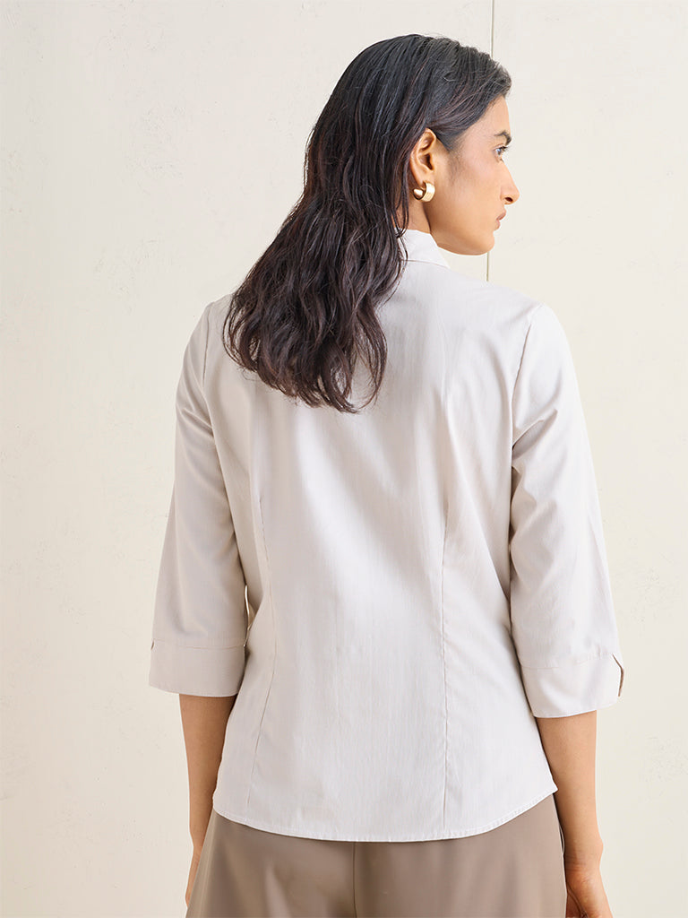Wardrobe Ivory Striped Shirt