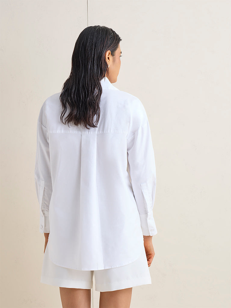 Wardrobe White Cotton Shirt