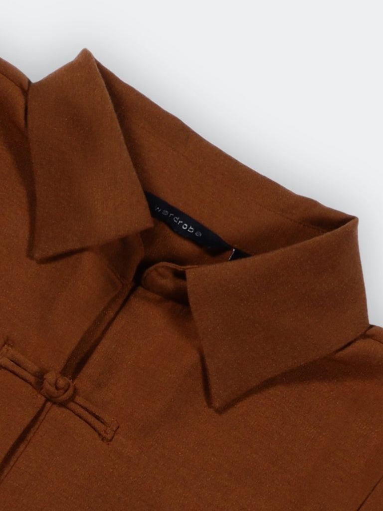 Wardrobe Brown Solid Blouse