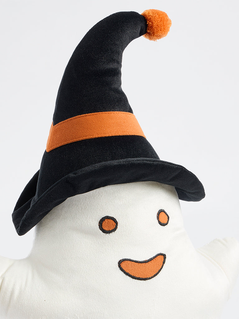 Westside Home White Ghost Design Halloween Cushion