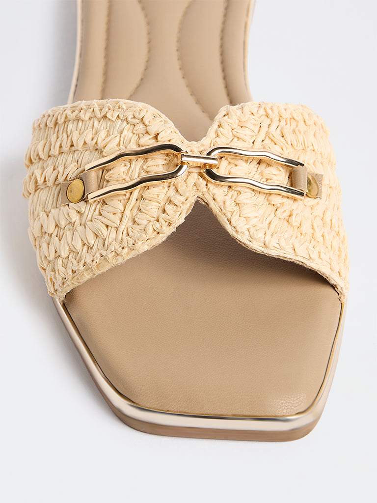 LUNA BLU Beige Slides