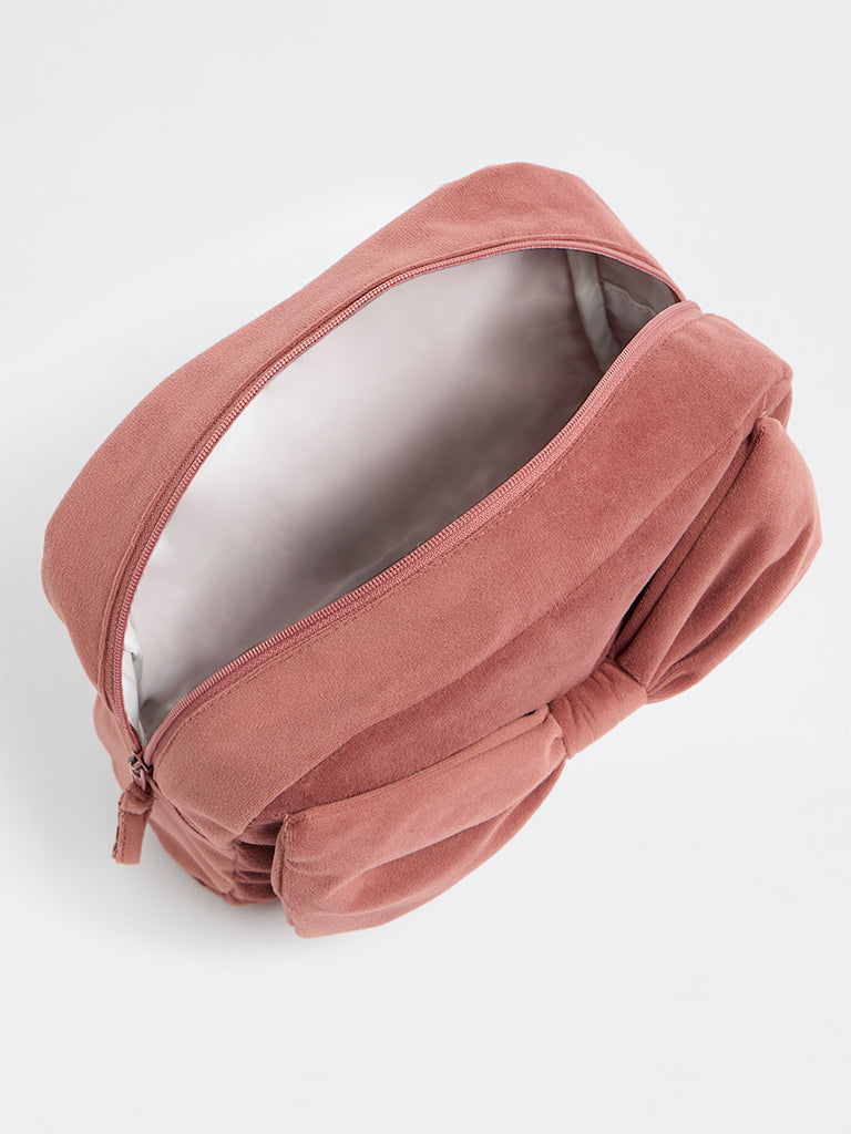 Westside Home Dusty Pink 3D Bow Detail Pouch