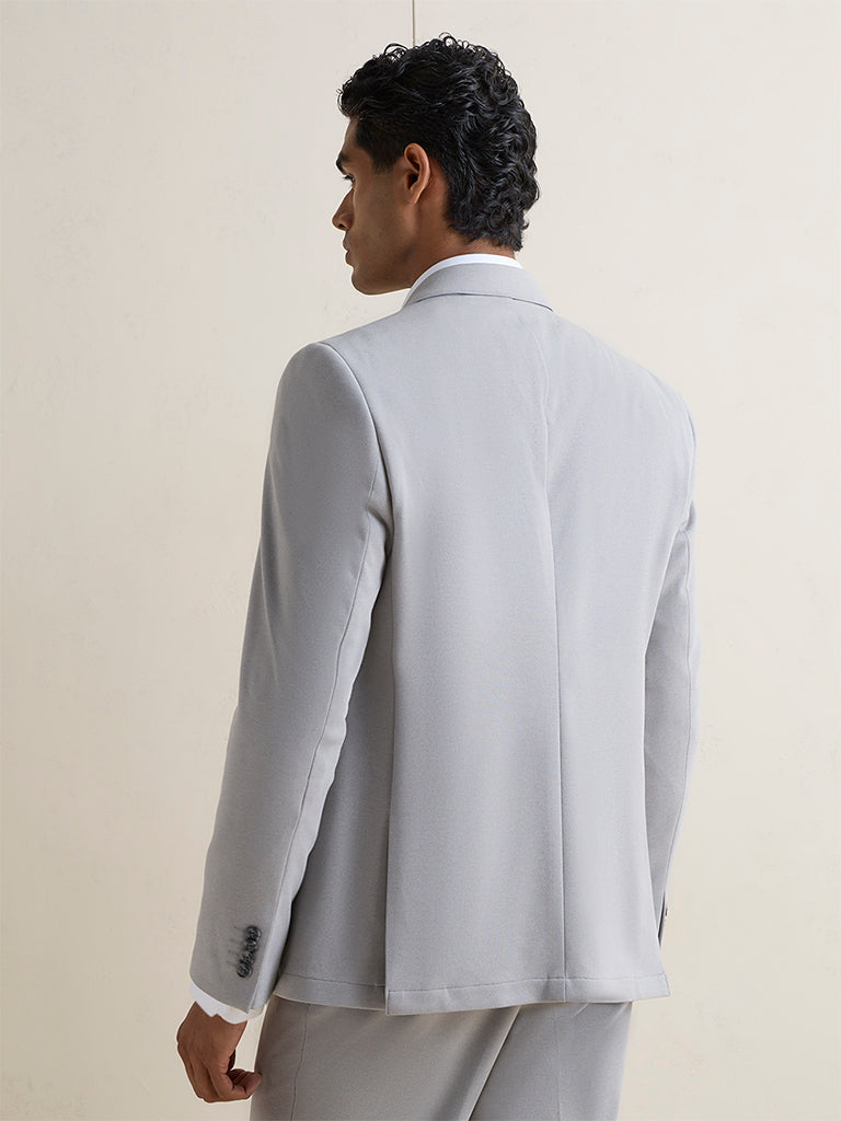 WES Formals Grey Slim-Fit Blazer