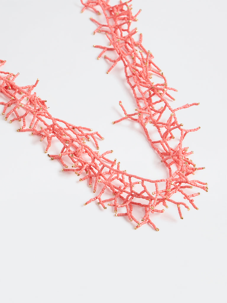Westside Accessories Coral Beaded Necklace