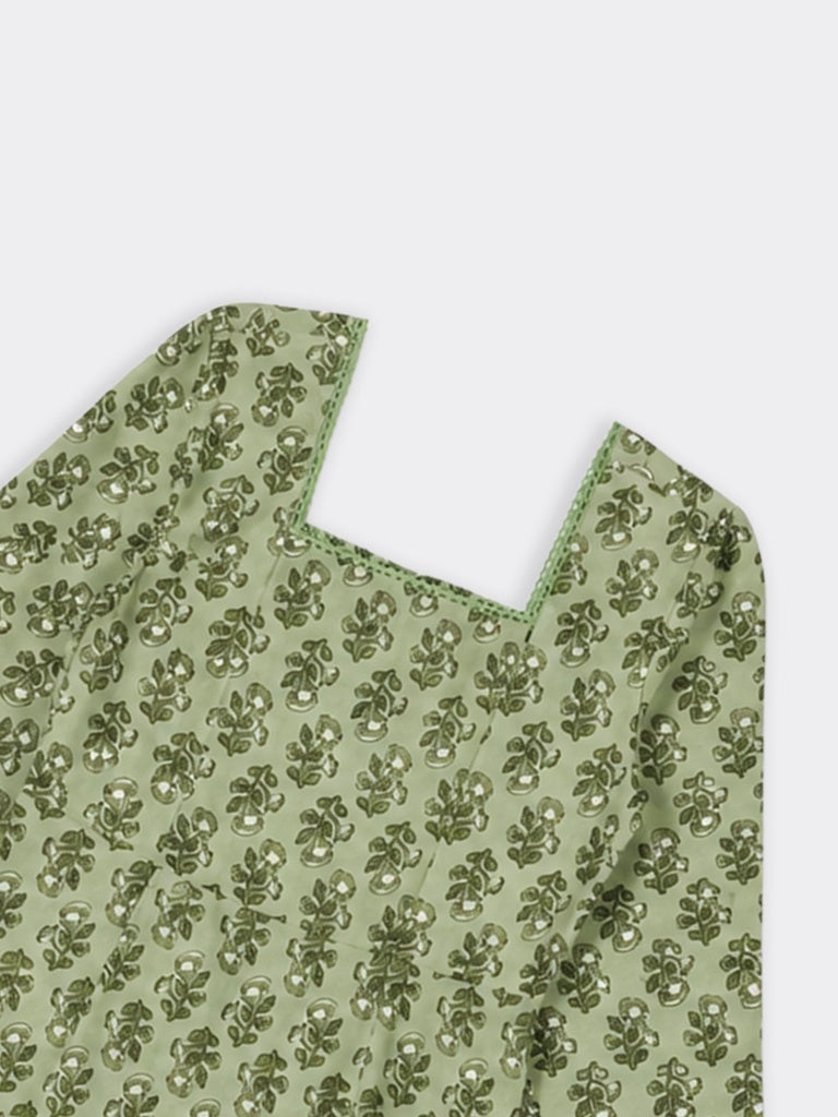 Utsa Sage Botanical Design Kurti