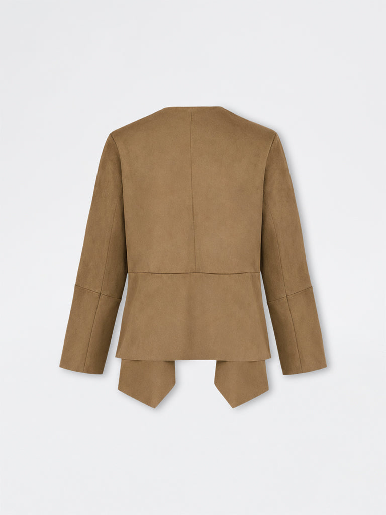Gia Brown Suede Shrug