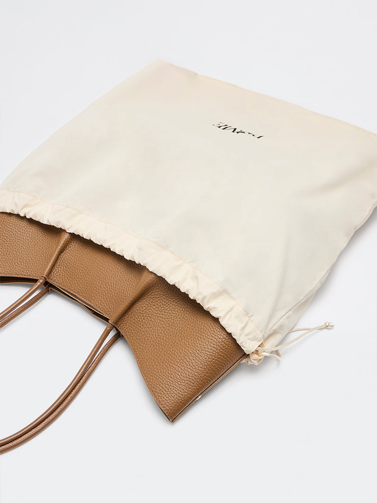 Pome Luxe Belle Grain Leather Large Tote