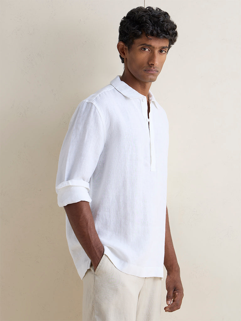 Ascot Off-White Relaxed-Fit Shirt