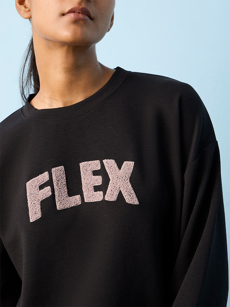 Nuoflexx Black Text Design Sweatshirt