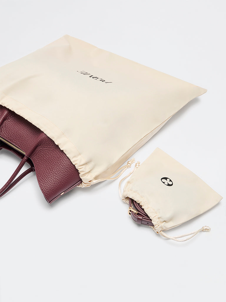 Pome Luxe Belle Grain Leather Medium Tote