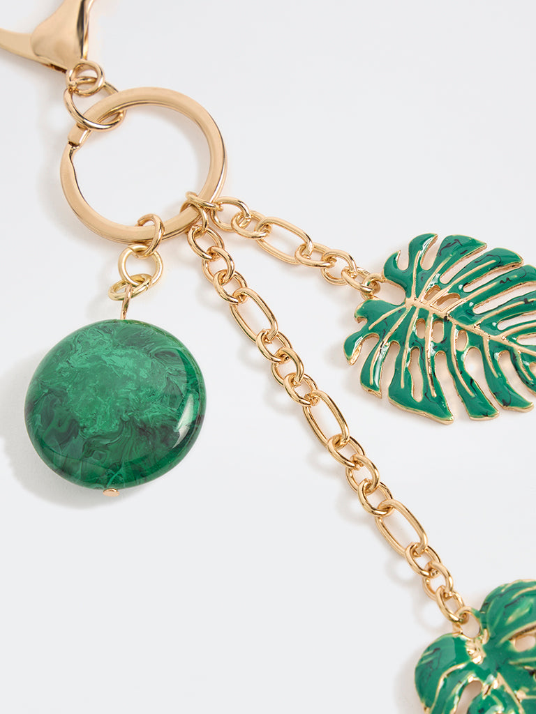 Westside Accessories Green Leaf Motif Bag Charm