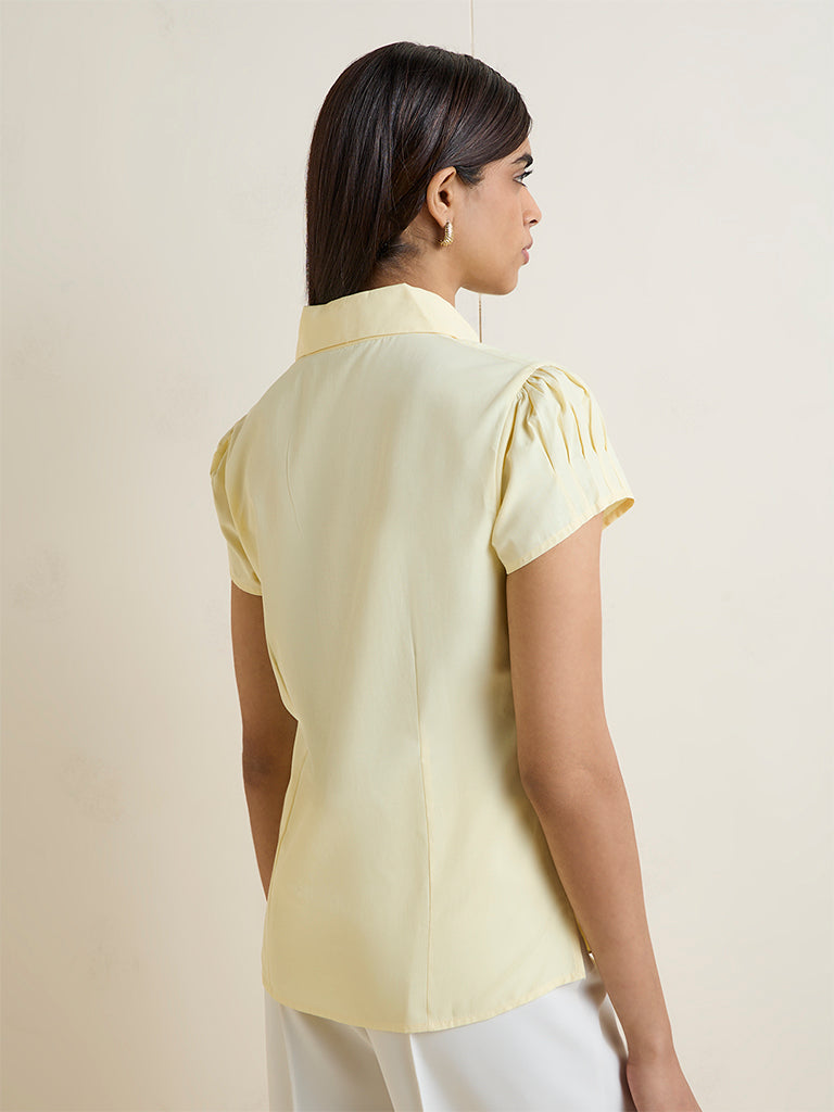 Wardrobe Yellow Solid Shirt