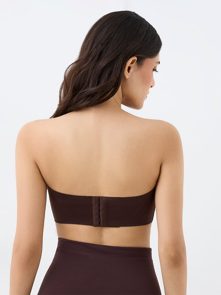 Wunderlove Dark Brown Invisible Supergrip Padded Strapless Bra