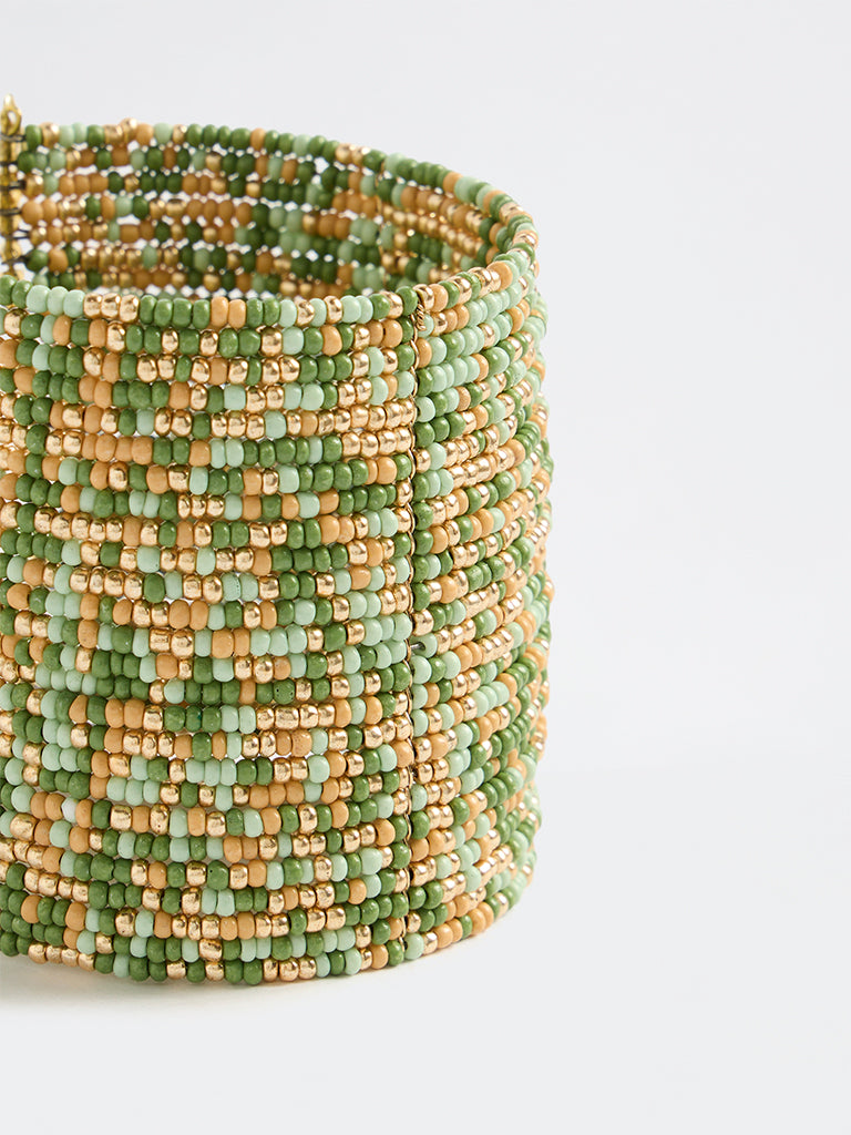 Westside Accessories Multi Color Beaded Statement Bracelet
