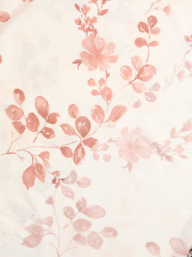 Westside Home Rust Botanical Design King Bed Sheet Set