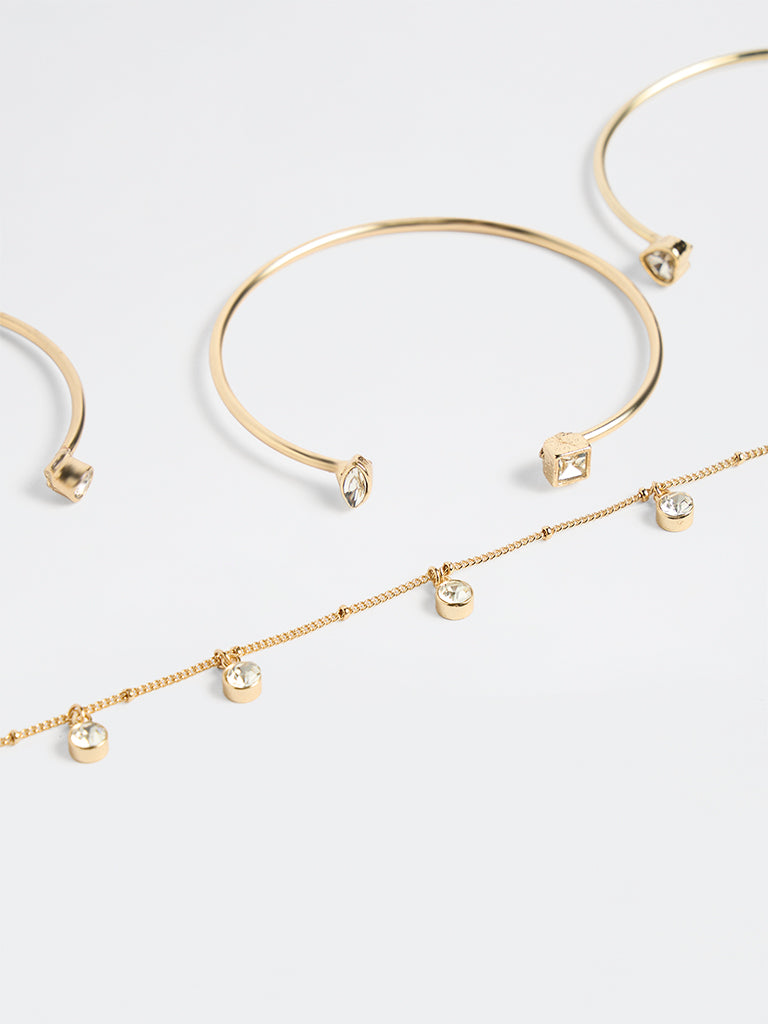 Westside Accessories Gold Multi-Stack Bracelets - Pack of 5