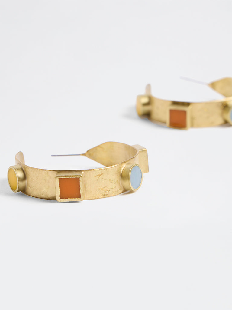 Westside Accessories Gold Statement Hoop Earrings