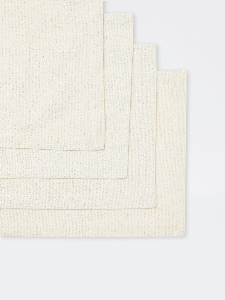Westside Home Ivory Textured Placemats - Set of 4