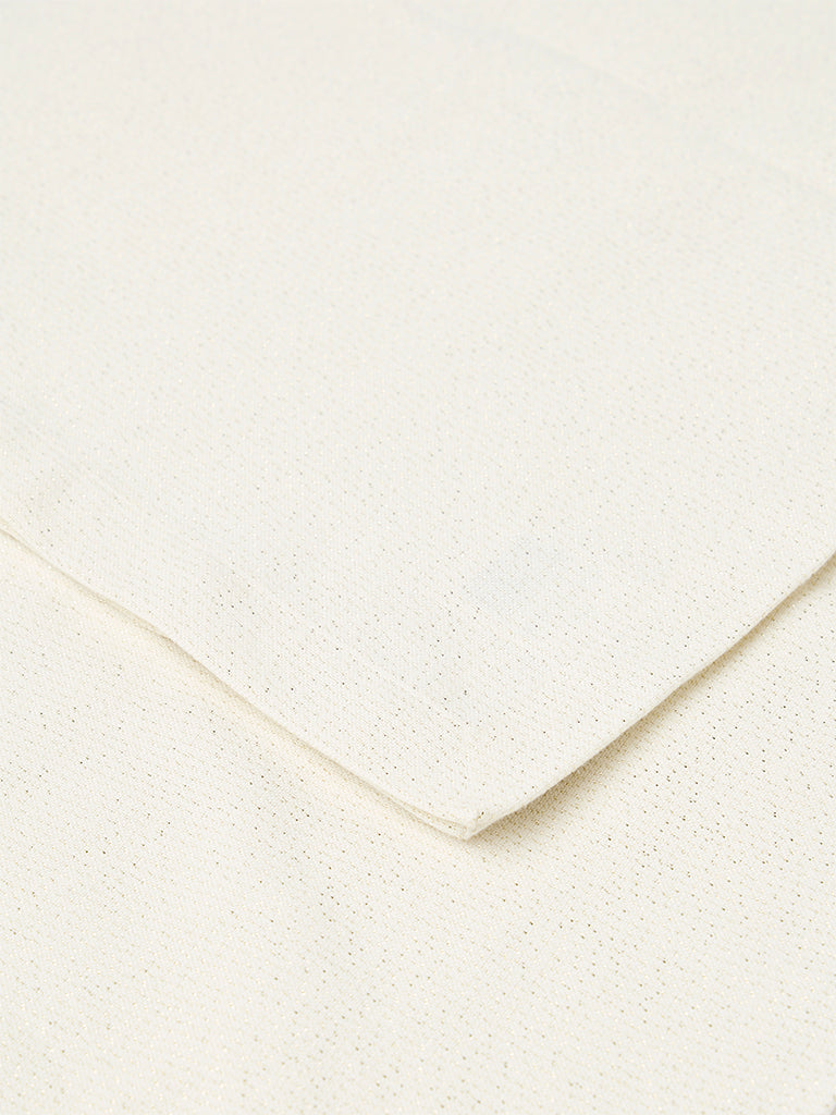 Westside Home Ivory Textured Table Runner