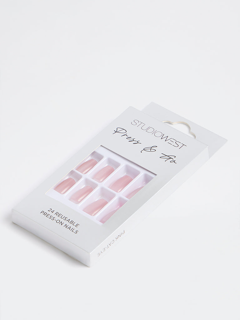 Studiowest Press and Go Pink Ombre Cat-Eye Press-On Nails Set