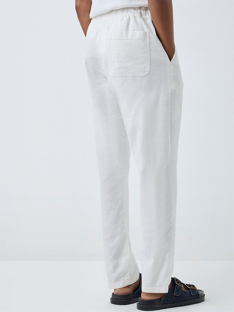 ETA Off-White Relaxed-Fit Mid-Rise Cotton Pants