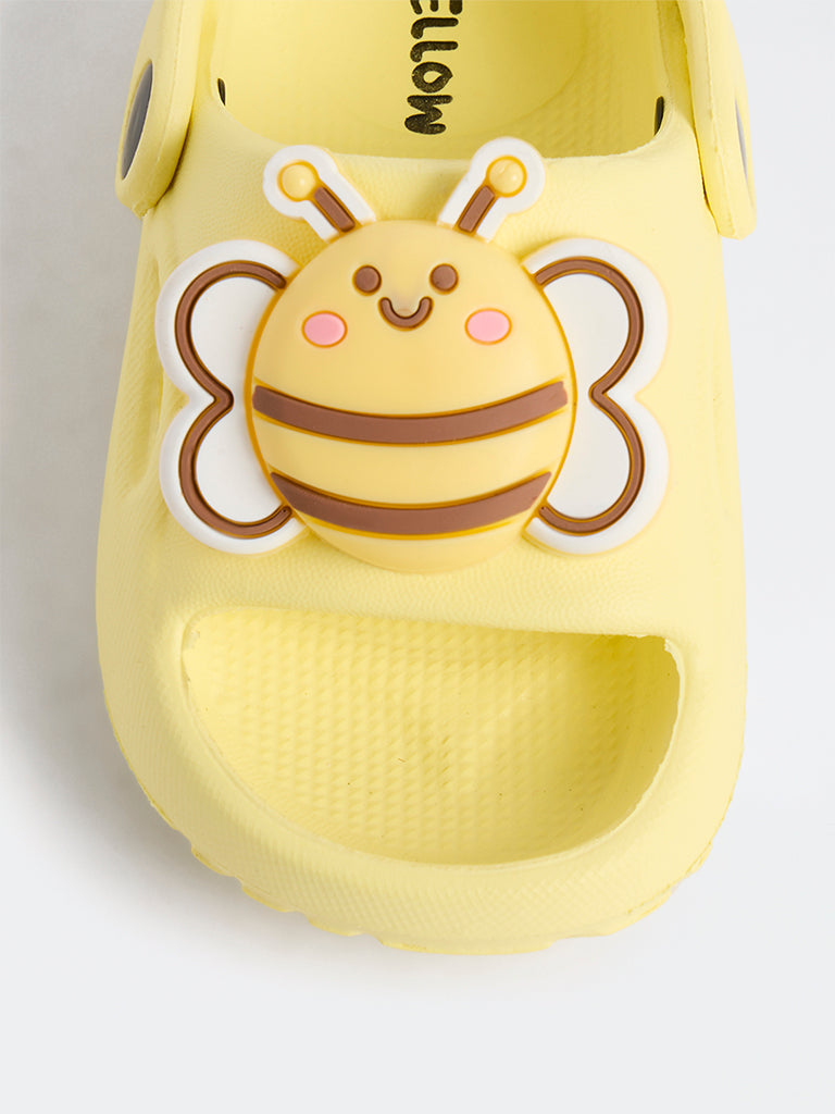 Yellow Yellow Bee Appliqué Clogs