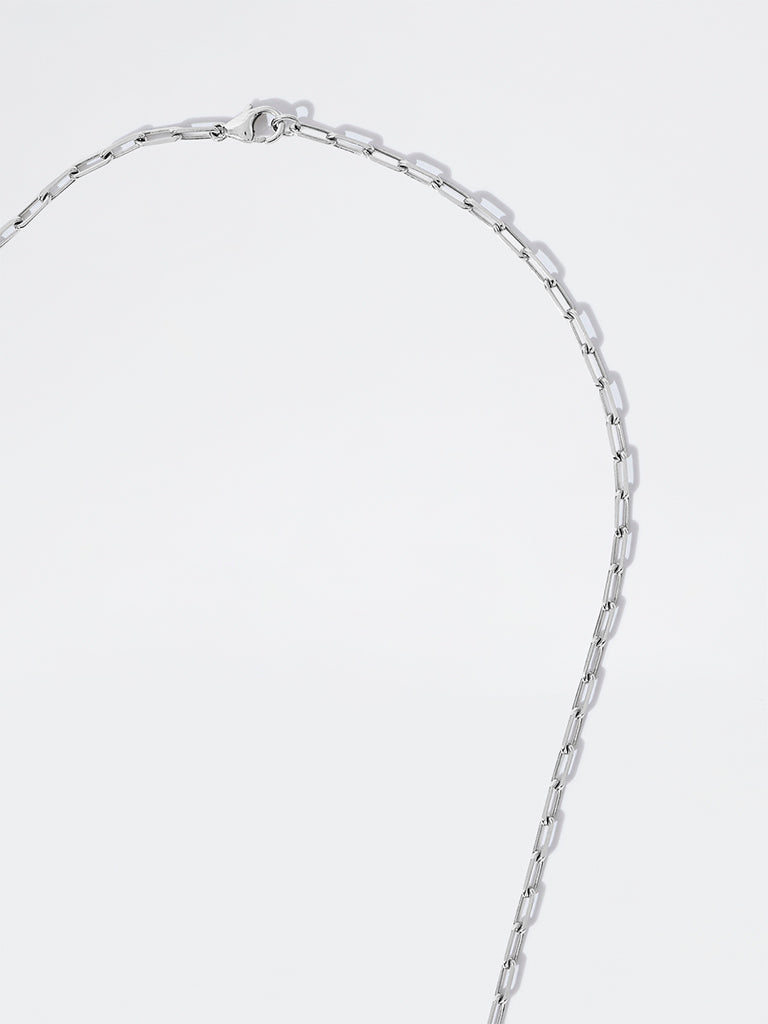 Men's 3 Lab Diamond Rectangle Necklace
