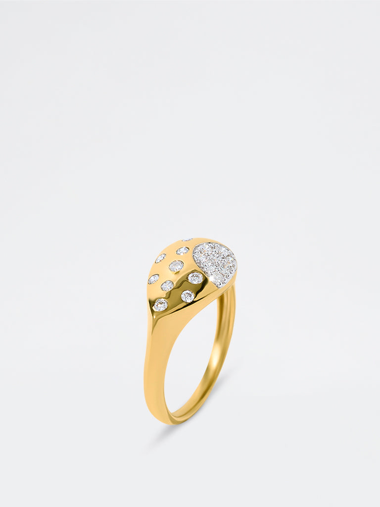 Pome Luxe Pear Lab Diamond Scattered Ring