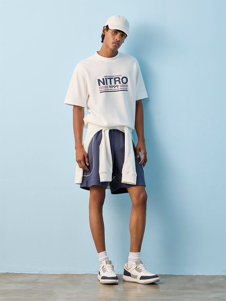 Buy Nuoflexx Off-White Graphic Printed Relaxed-Fit T-Shirt from