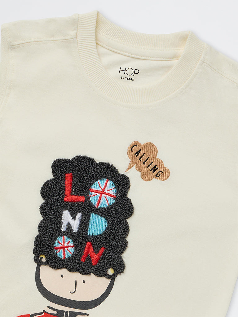 HOP Kids Boys Off-White London Inspired Cotton T-Shirt