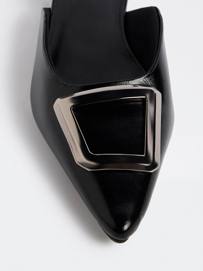LUNA BLU Black Pointed-Toe Shoes