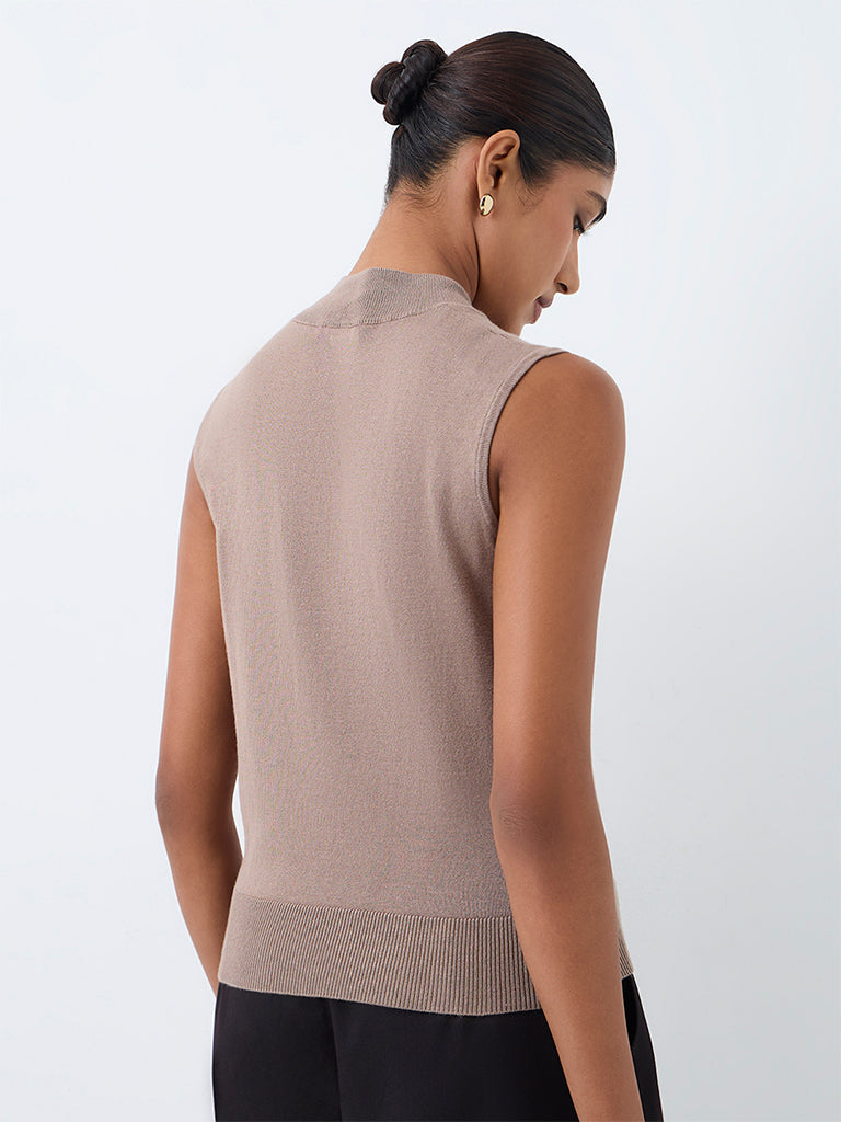 Wardrobe Taupe Knitted Top