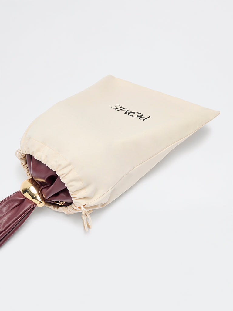 Pome Luxe Roma Wristlet Leather Clutch