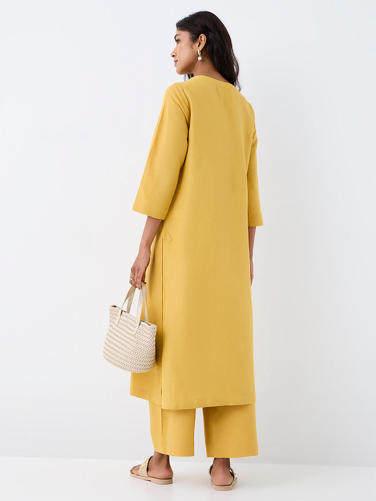Zuba Mustard Solid Pants