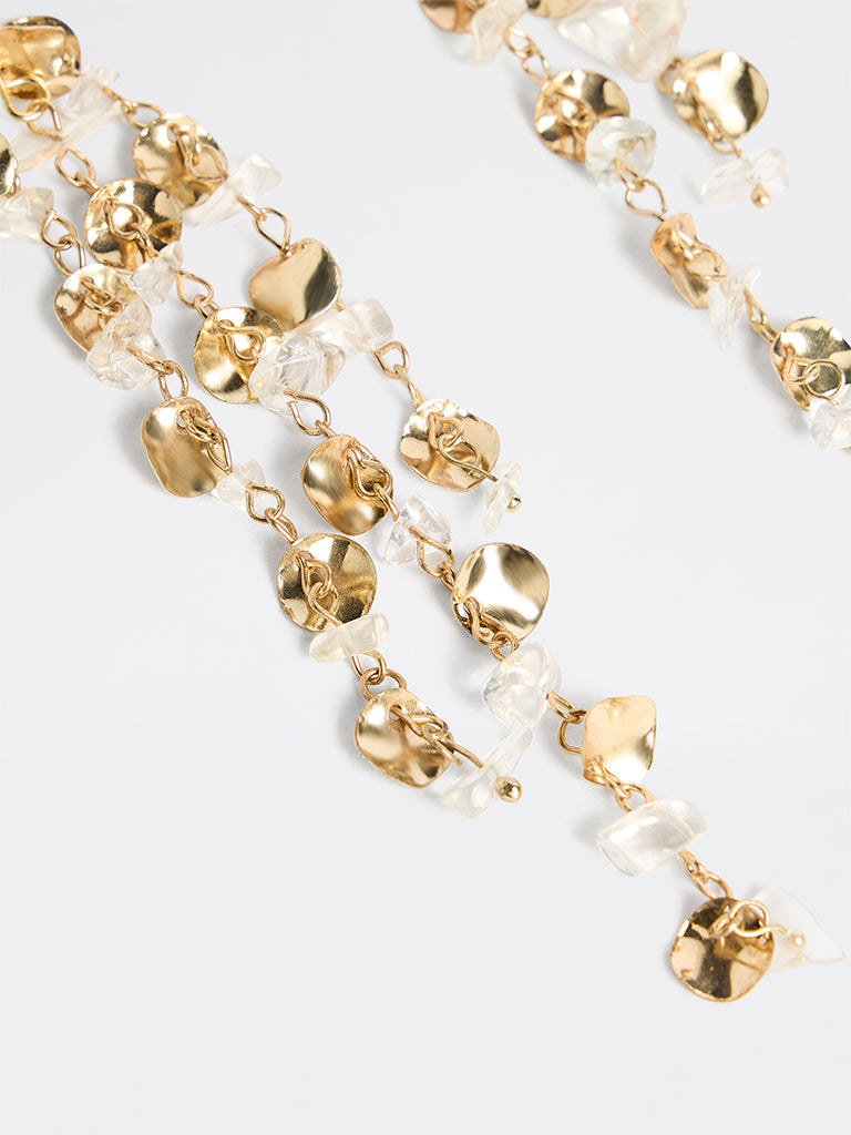 Westside Accessories Gold Cascading Statement Dangler Earrings