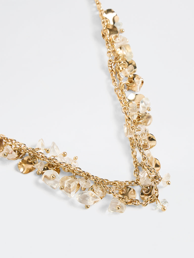 Westside Accessories Gold Embellished Statement Layered Necklace