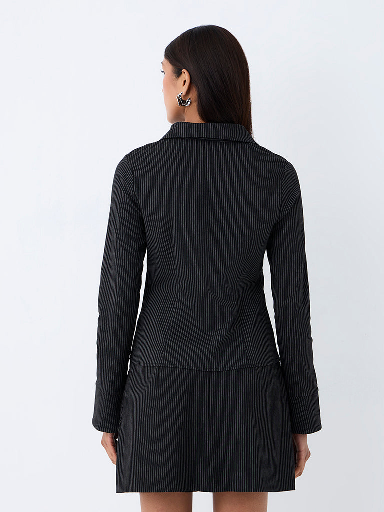 Wardrobe Black Pinstripe Blouse
