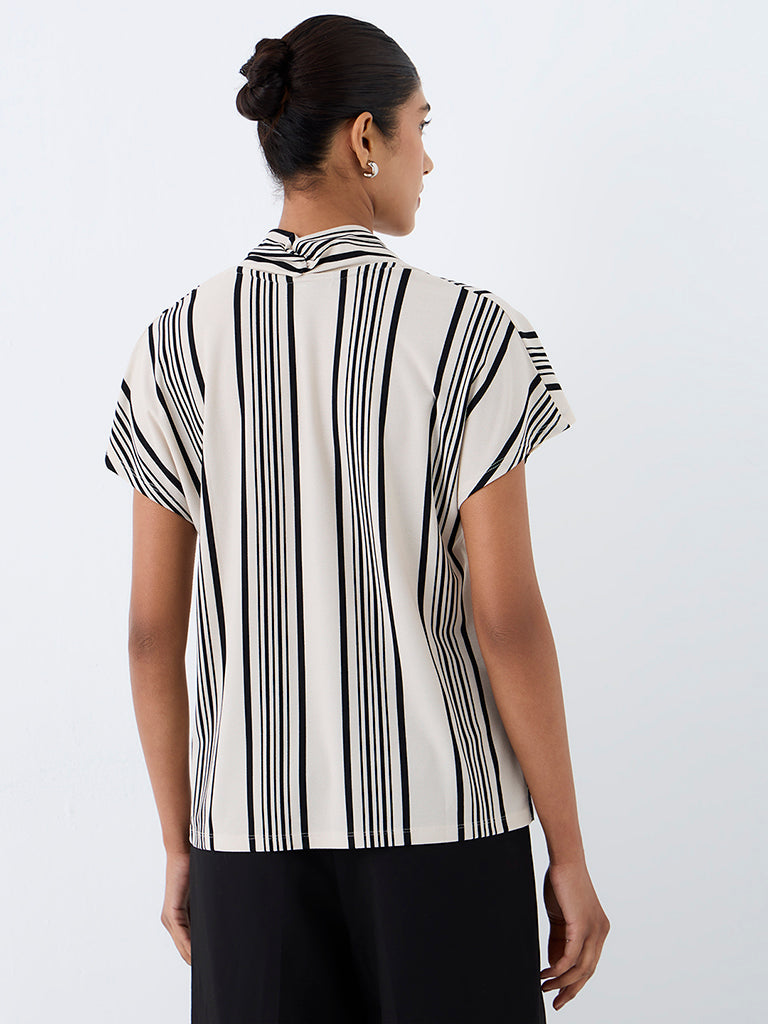 Wardrobe Off-White Striped Blouse