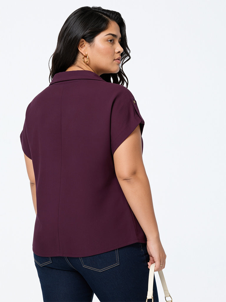 Gia Plum Solid Shirt