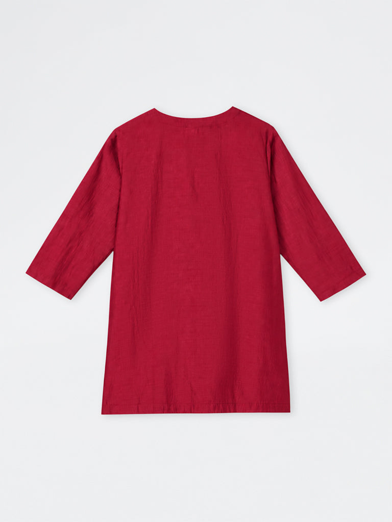 Diza Red Solid Tunic