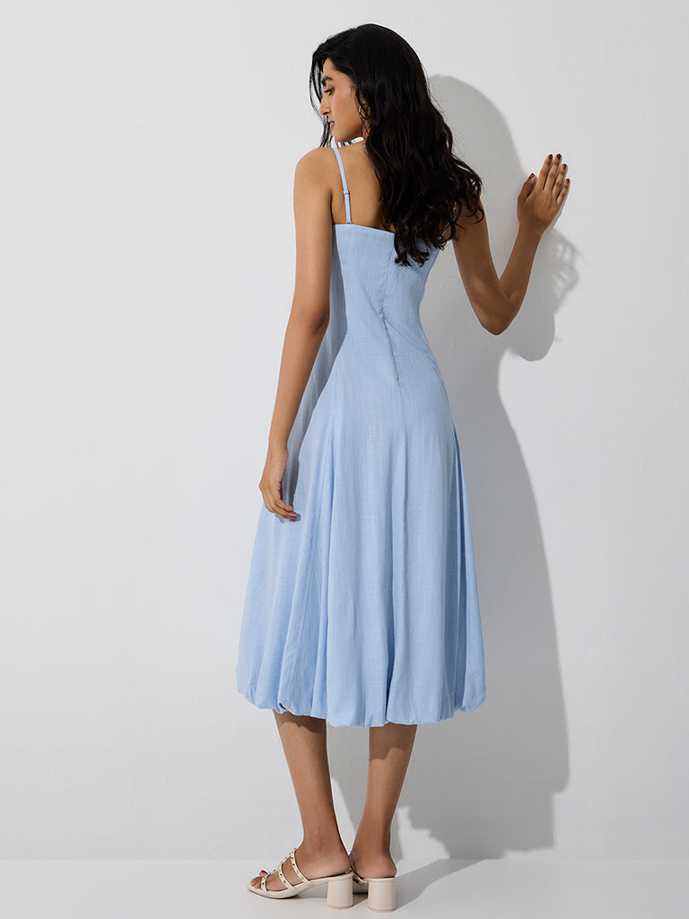 LOV Light Blue Bubble A-Line Dress