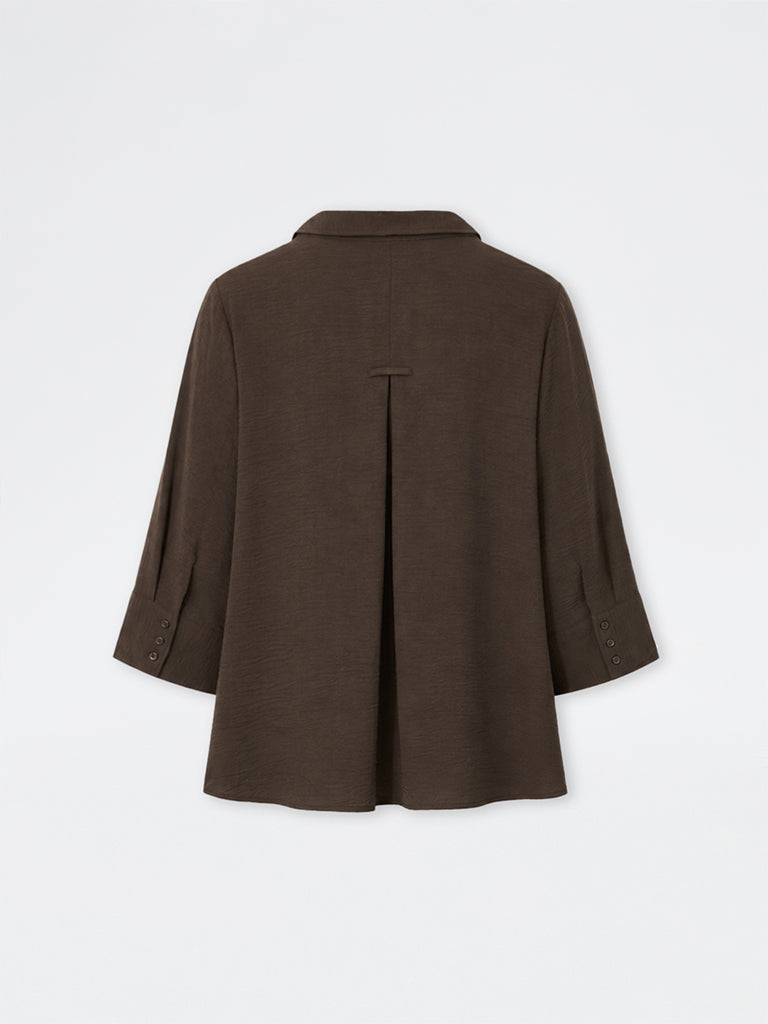 Gia Dark Brown Solid Shirt